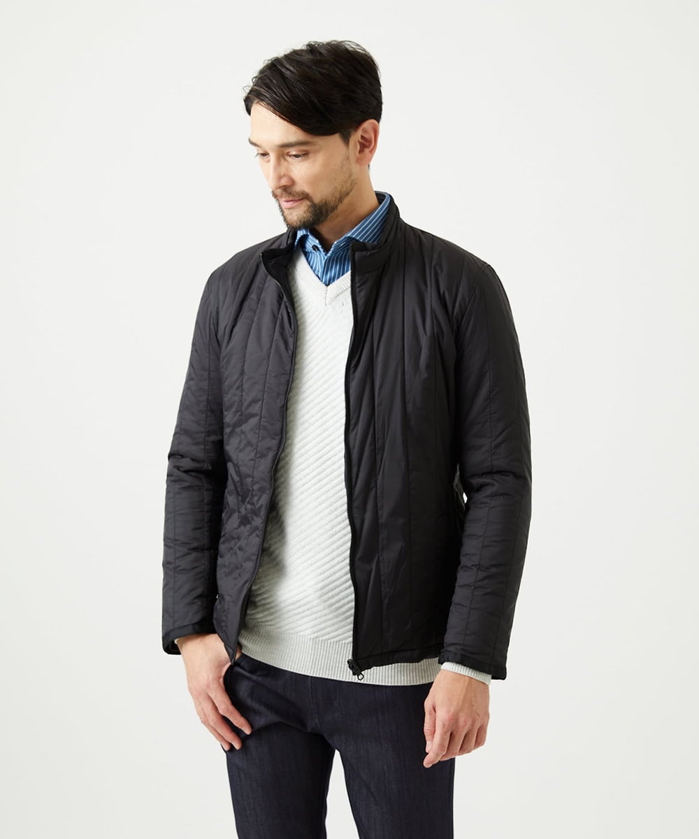 MNUCF01650 MICHEL KLEIN HOMME(ミッシェルクラン オム) 2WAYスタンドカラーロングコート グレー