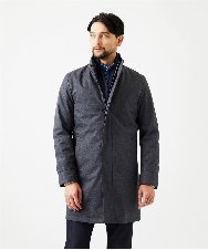 MNUCF01650 MICHEL KLEIN HOMME(ミッシェルクラン オム) 2WAYスタンドカラーロングコート グレー