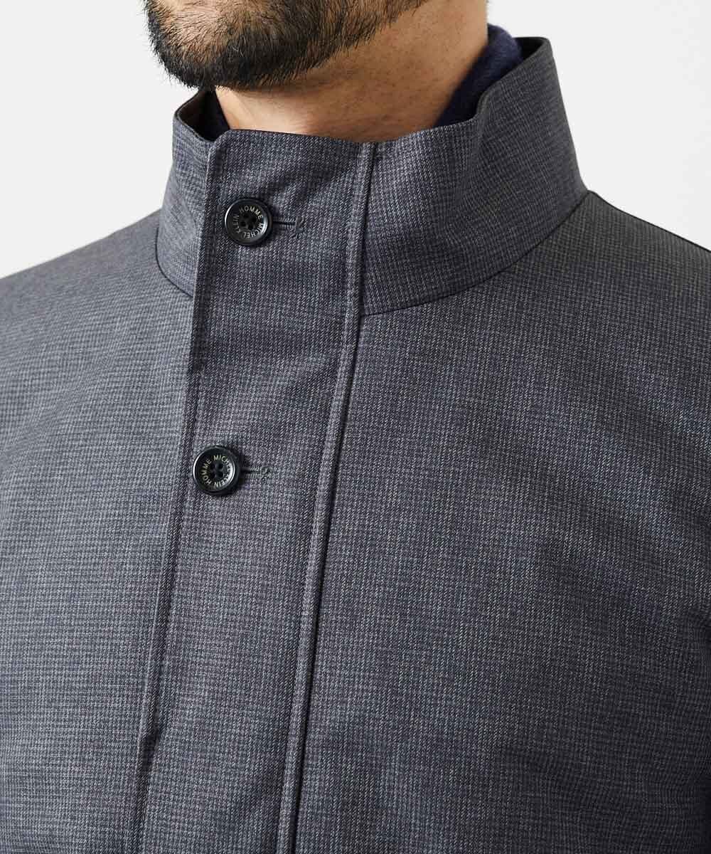 MNUCF01650 MICHEL KLEIN HOMME(ミッシェルクラン オム) 2WAYスタンドカラーロングコート グレー