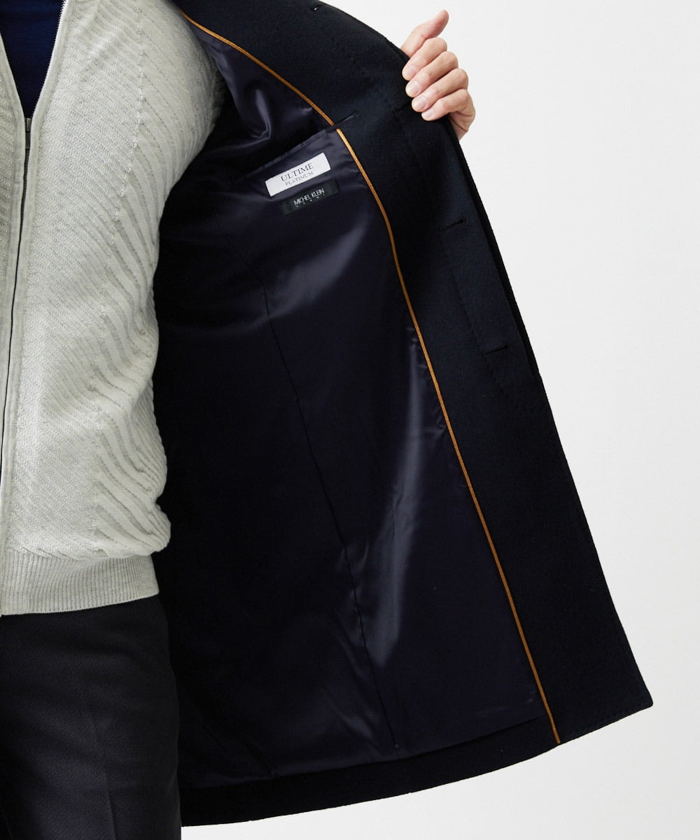 MNUCF50700 MICHEL KLEIN HOMME(ミッシェルクラン オム) スタンドカラーロングコート ネイビー