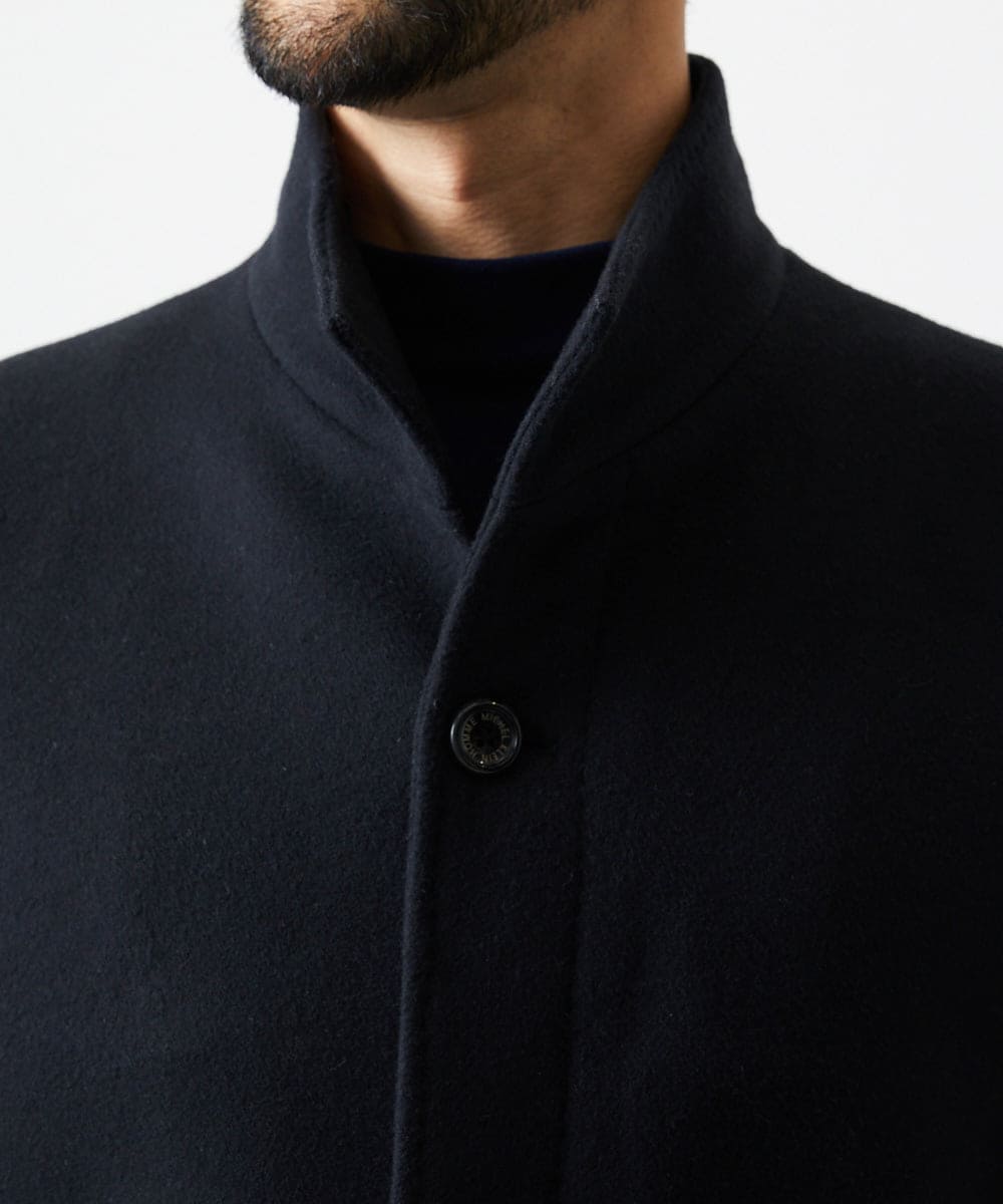 MNUCF50700 MICHEL KLEIN HOMME(ミッシェルクラン オム) スタンドカラーロングコート ネイビー