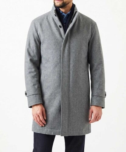 MNUCI01670 MICHEL KLEIN HOMME スタンドカラーロングコート