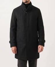 MNUCI01670 MICHEL KLEIN HOMME(ミッシェルクラン オム) スタンドカラーロングコート ブラック