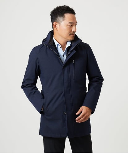 MNUCI20690 MICHEL KLEIN HOMME 3WAYフード付きスタンドコート