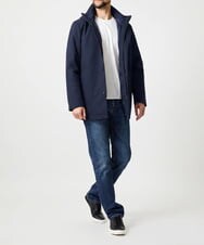 MNUCI20690 MICHEL KLEIN HOMME(ミッシェルクラン オム) 3WAYフード付きスタンドコート ネイビー