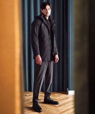MNUCI20690 MICHEL KLEIN HOMME(ミッシェルクラン オム) 3WAYフード付きスタンドコート ブラック