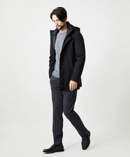 MNUCI20690 MICHEL KLEIN HOMME(ミッシェルクラン オム) 3WAYフード付きスタンドコート ブラック
