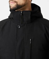 MNUCI20690 MICHEL KLEIN HOMME(ミッシェルクラン オム) 3WAYフード付きスタンドコート ブラック