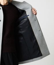 MNUCI50790 MICHEL KLEIN HOMME(ミッシェルクラン オム) ウールステンカラーロングコート ライトグレー