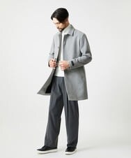 MNUCI50790 MICHEL KLEIN HOMME(ミッシェルクラン オム) ウールステンカラーロングコート ライトグレー