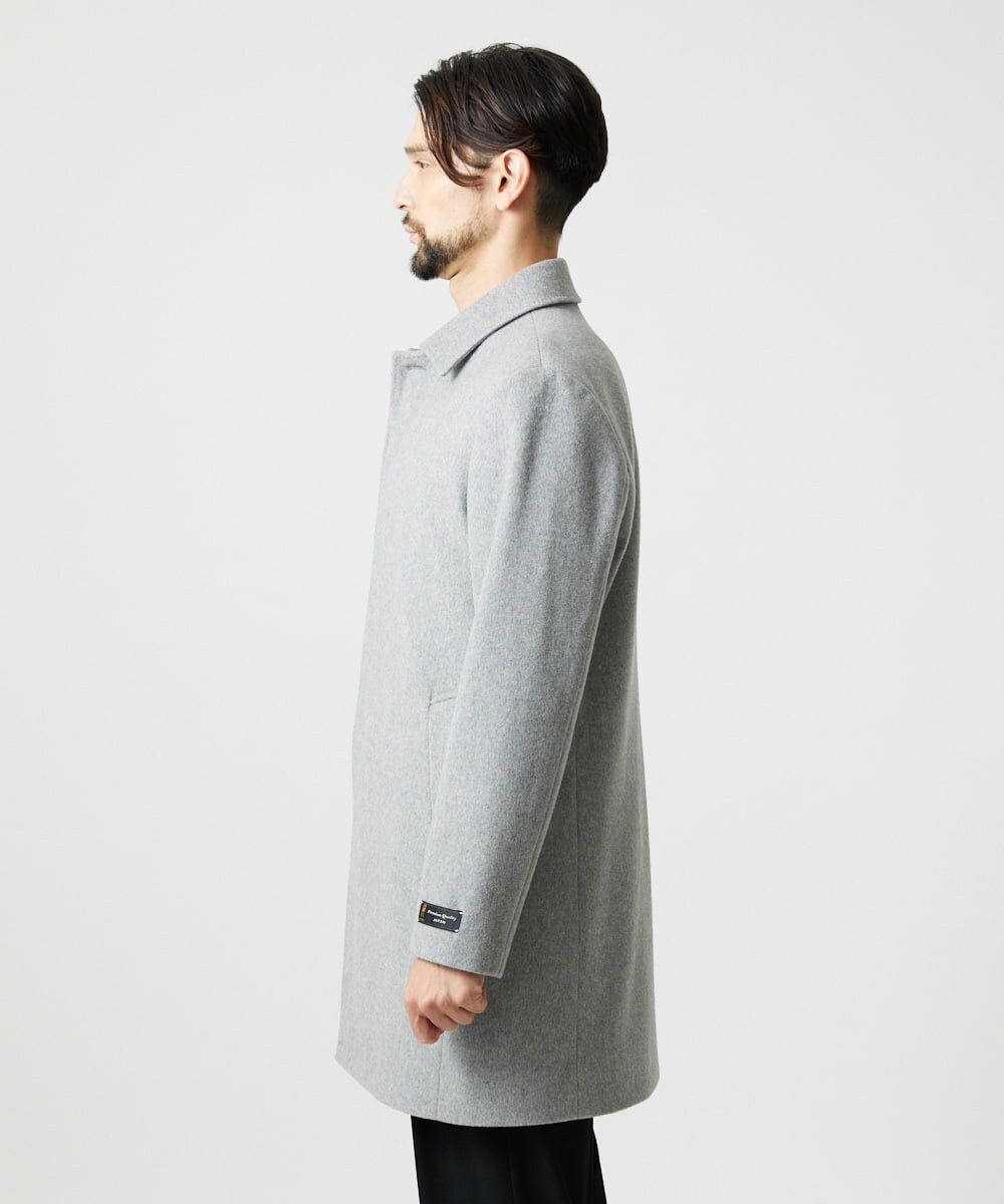 MNUCI50790 MICHEL KLEIN HOMME(ミッシェルクラン オム) ウールステンカラーロングコート ライトグレー