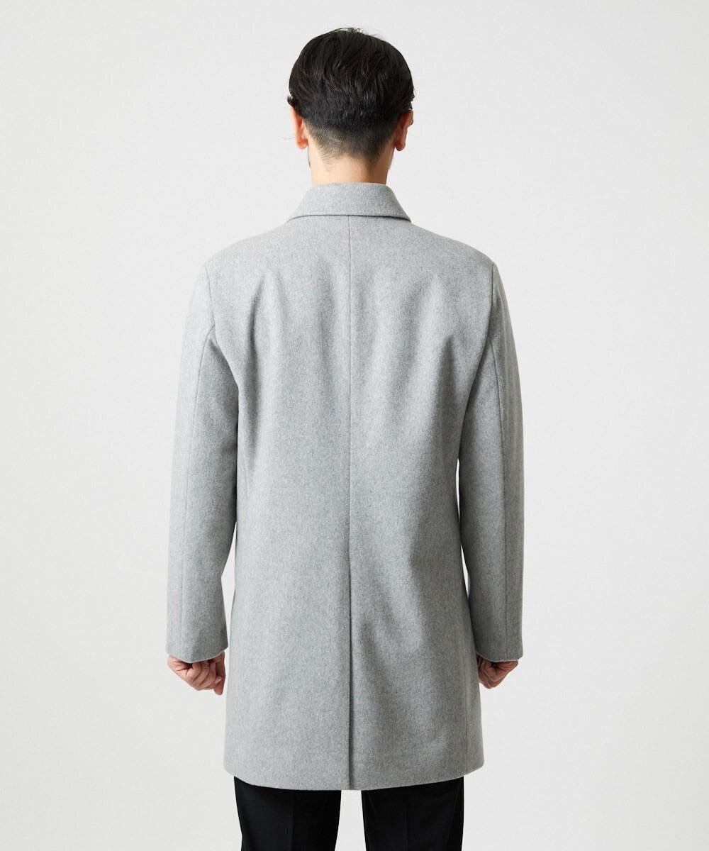 MNUCI50790 MICHEL KLEIN HOMME(ミッシェルクラン オム) ウールステンカラーロングコート ライトグレー