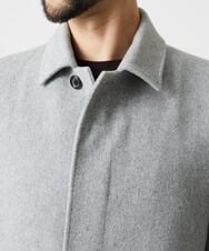 MNUCI50790 MICHEL KLEIN HOMME(ミッシェルクラン オム) ウールステンカラーロングコート ライトグレー