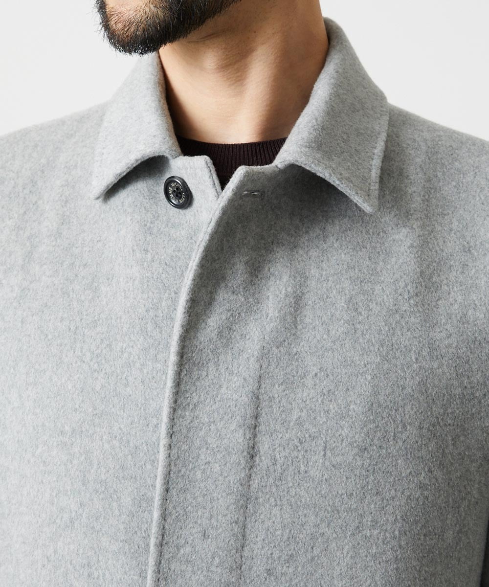 MNUCI50790 MICHEL KLEIN HOMME(ミッシェルクラン オム) ウールステンカラーロングコート ライトグレー