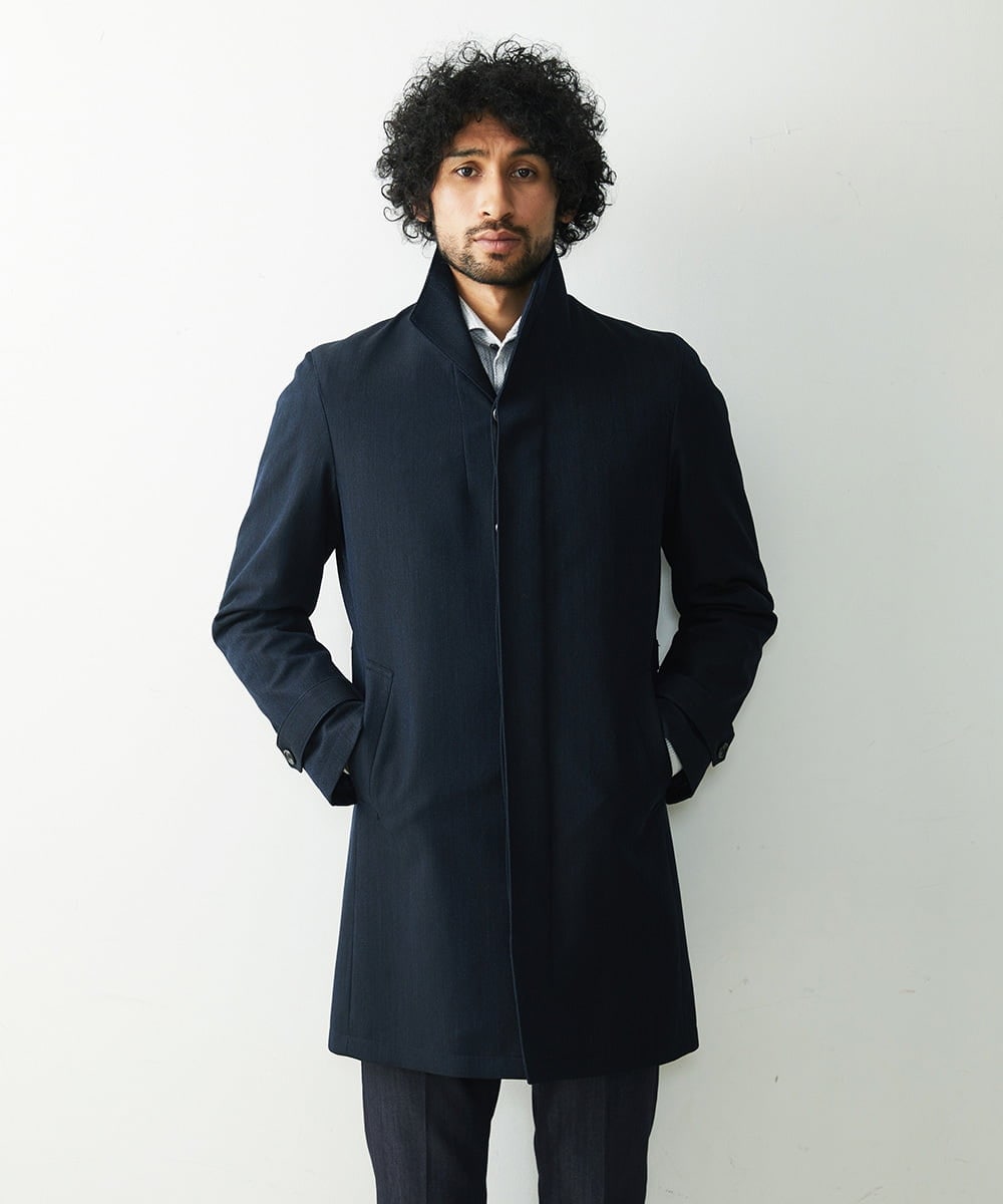 MNUCS21540 MICHEL KLEIN HOMME(ミッシェルクラン オム) 2WAYロング丈コート ネイビー