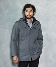 MNUCV20590 MICHEL KLEIN HOMME(ミッシェルクラン オム) 3WAYダウンライナー付コート グレー(92)