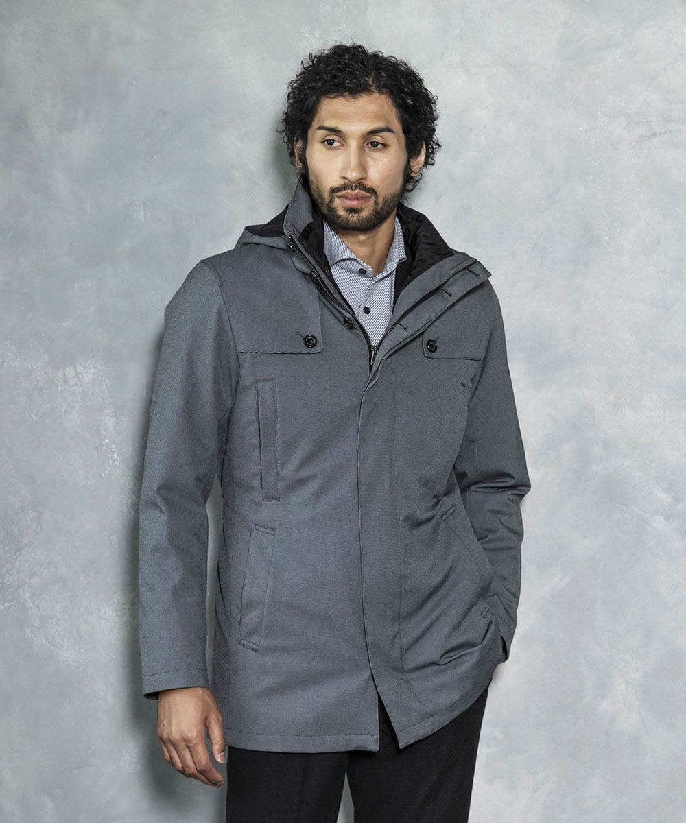 MNUCV20590 MICHEL KLEIN HOMME(ミッシェルクラン オム) 3WAYダウンライナー付コート グレー(92)