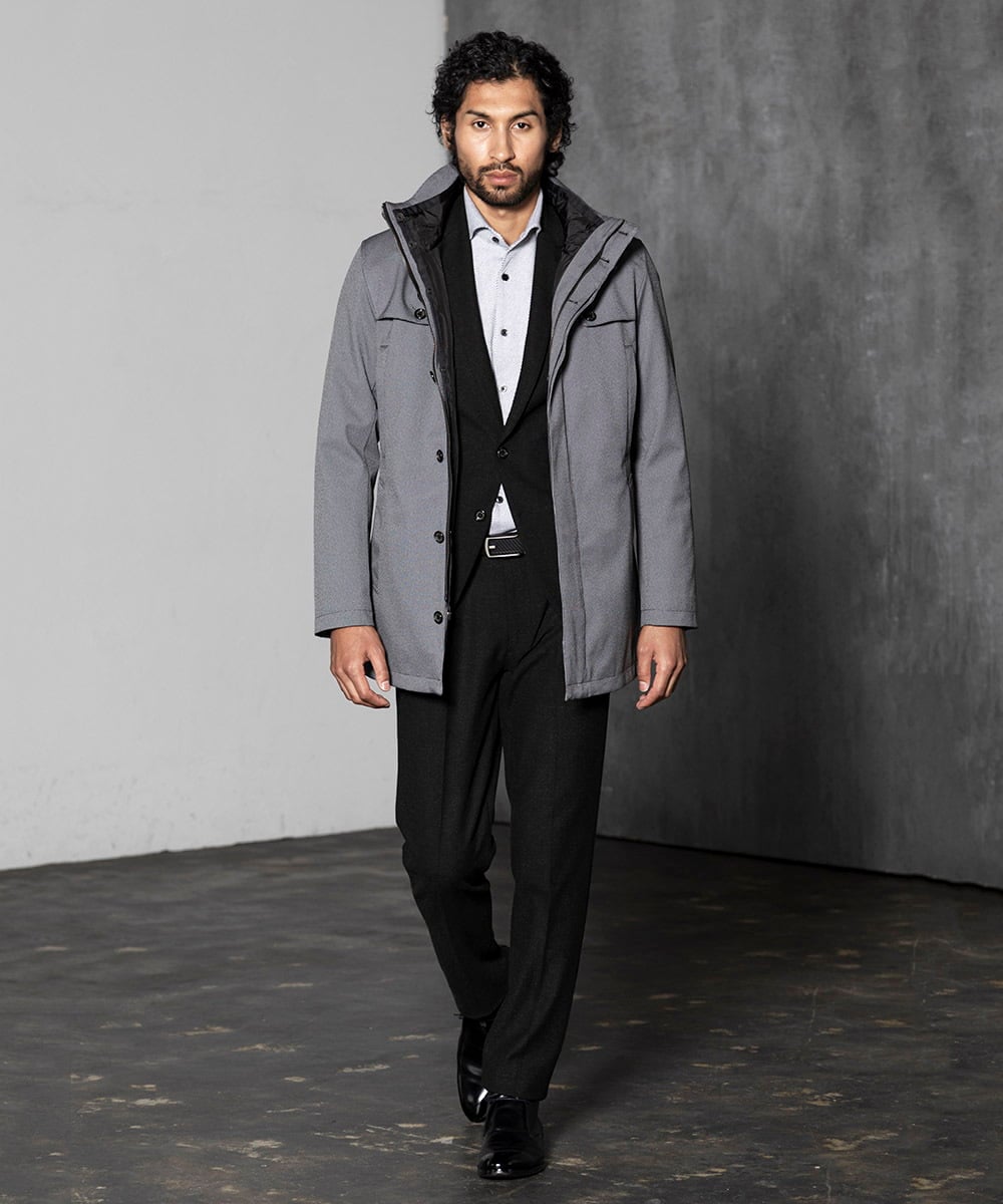 MNUCV20590 MICHEL KLEIN HOMME(ミッシェルクラン オム) 3WAYダウンライナー付コート グレー(92)