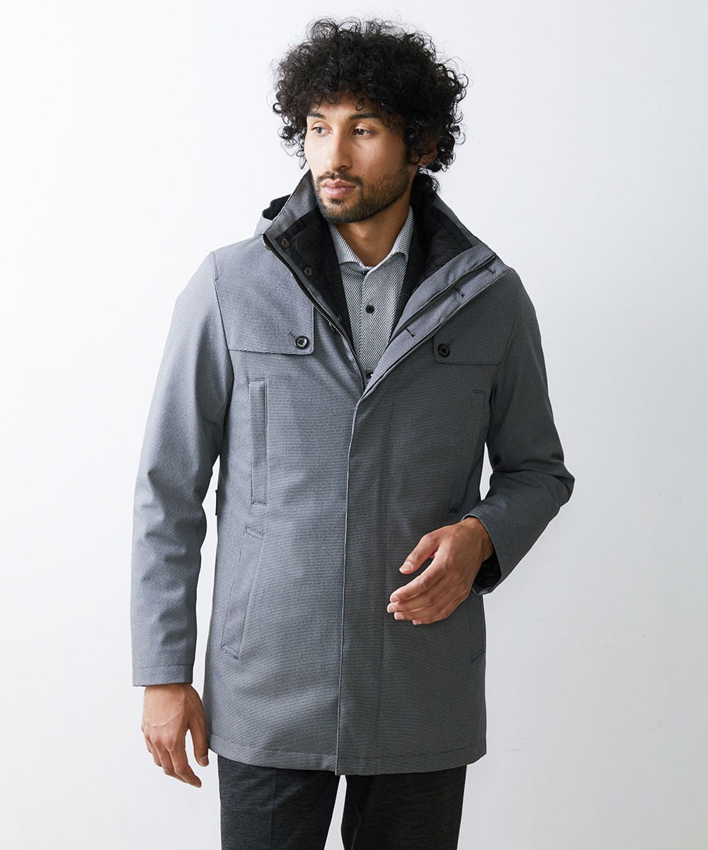 MNUCV20590 MICHEL KLEIN HOMME(ミッシェルクラン オム) 3WAYダウンライナー付コート グレー(92)