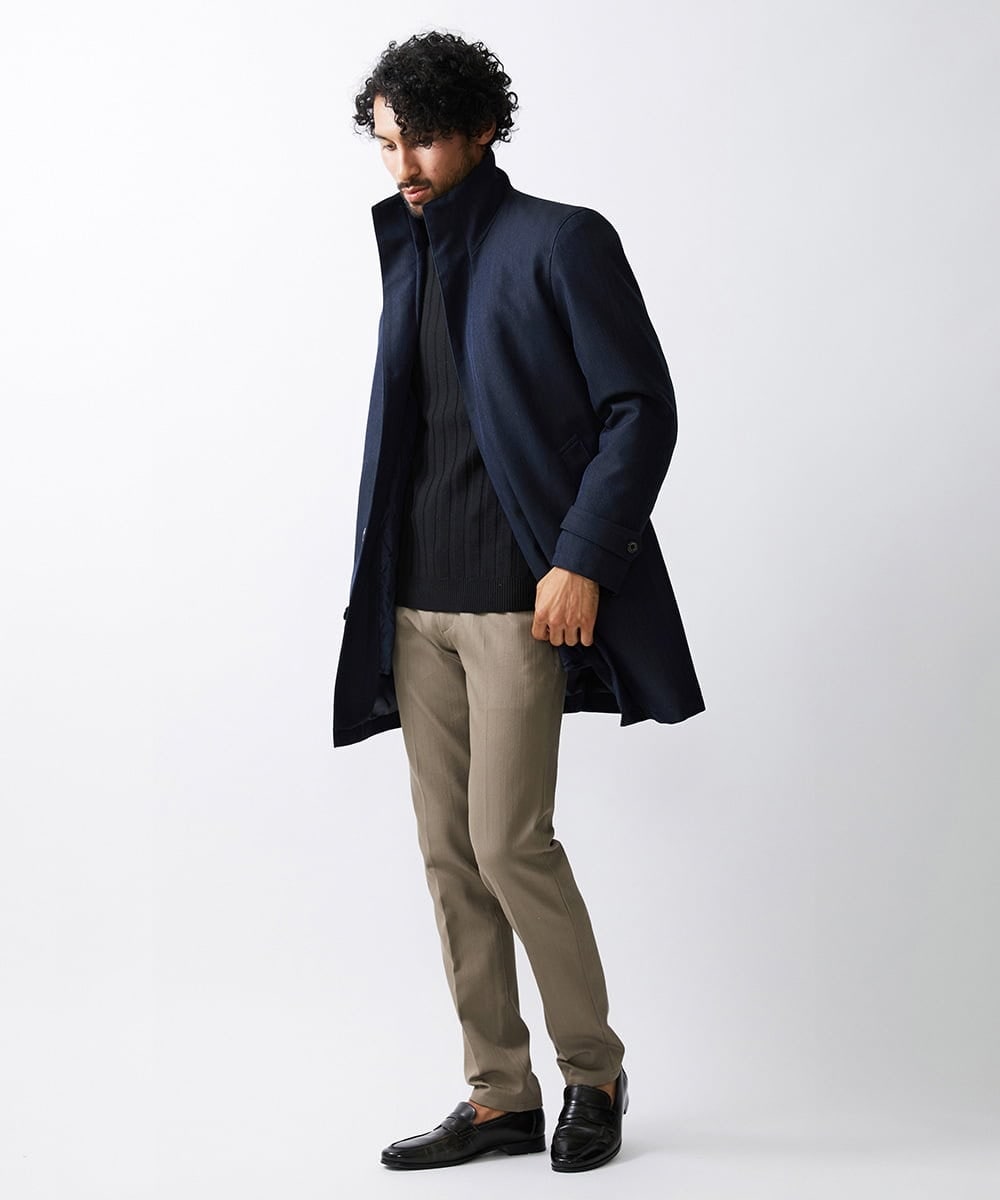 MNUCV21590 MICHEL KLEIN HOMME(ミッシェルクラン オム) 2WAYロングコート ネイビー