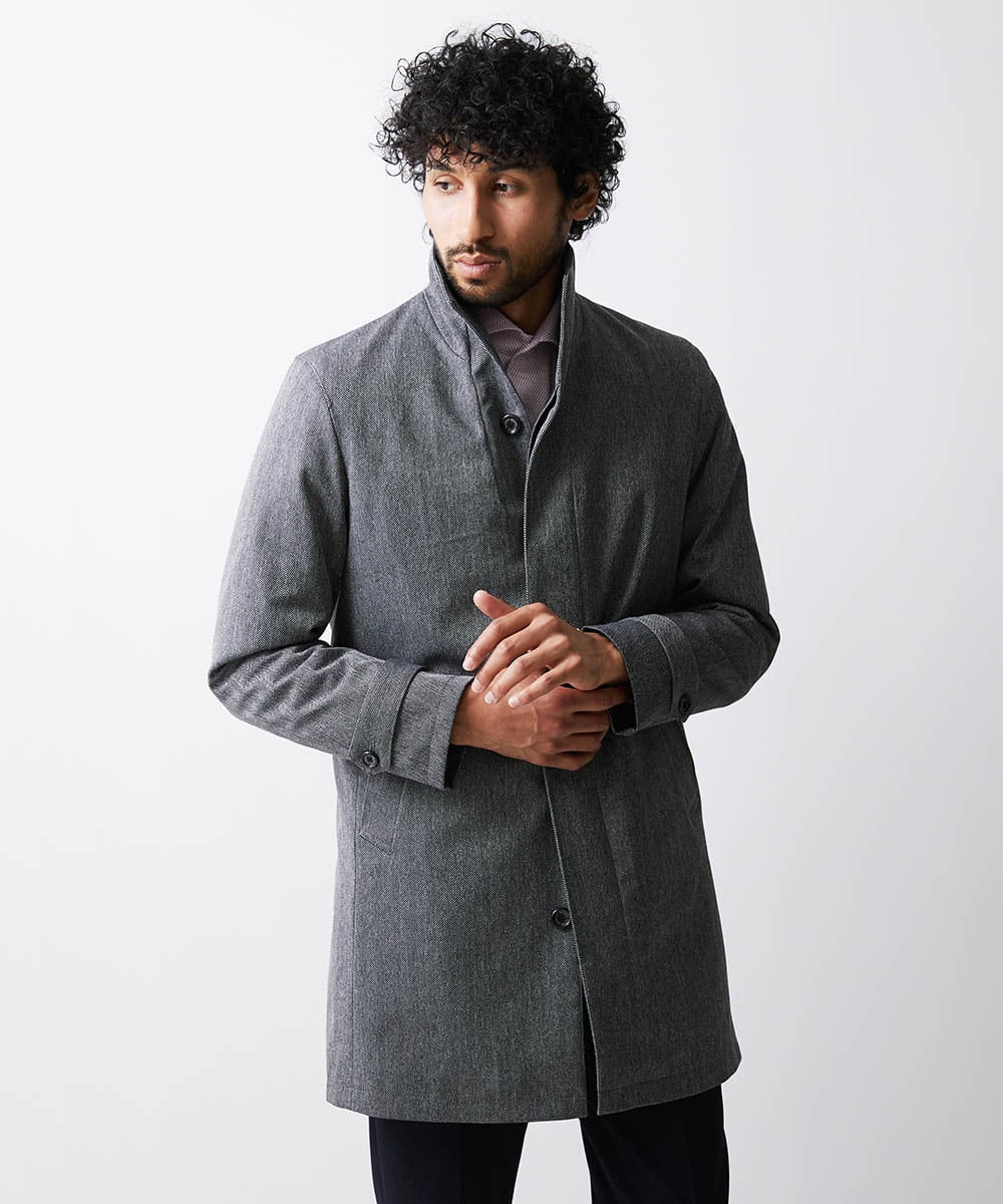 MNUCV21590 MICHEL KLEIN HOMME(ミッシェルクラン オム) 2WAYロングコート グレー