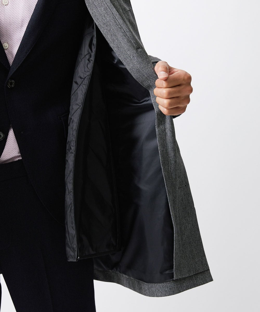 MNUCV21590 MICHEL KLEIN HOMME(ミッシェルクラン オム) 2WAYロングコート グレー
