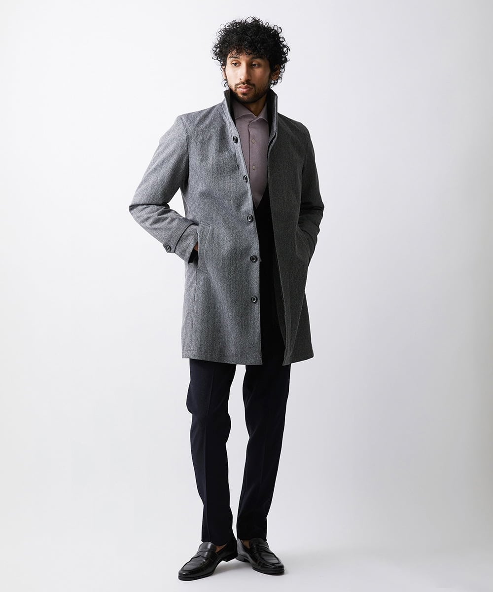 MNUCV21590 MICHEL KLEIN HOMME(ミッシェルクラン オム) 2WAYロングコート グレー