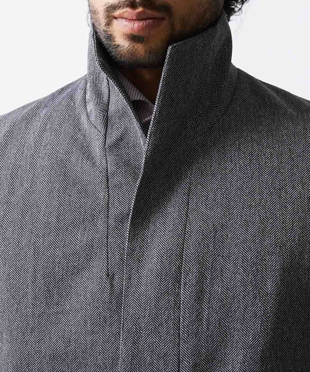 MNUCV21590 MICHEL KLEIN HOMME(ミッシェルクラン オム) 2WAYロングコート グレー