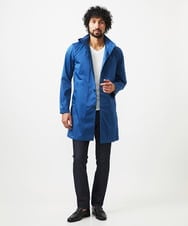 MNUDC56690 MICHEL KLEIN HOMME(ミッシェルクラン オム) フード付きスタンドカラーコート ブルー