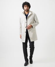 MNUDC56690 MICHEL KLEIN HOMME(ミッシェルクラン オム) フード付きスタンドカラーコート ライトグレー