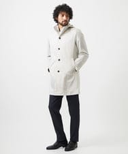 MNUDC56690 MICHEL KLEIN HOMME(ミッシェルクラン オム) フード付きスタンドカラーコート ライトグレー