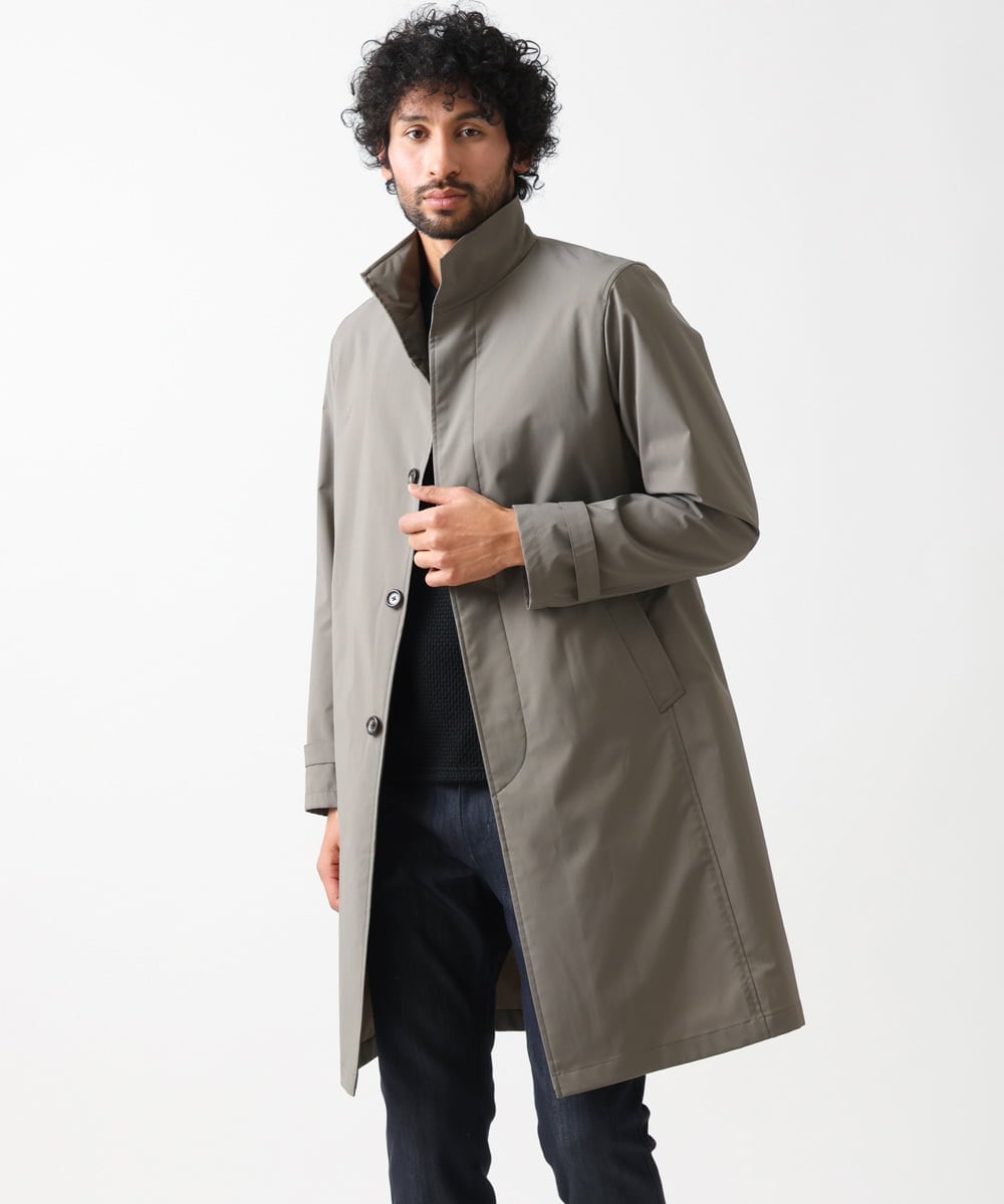 MNUDV01590 MICHEL KLEIN HOMME(ミッシェルクラン オム) スタンドカラ―コート カーキ