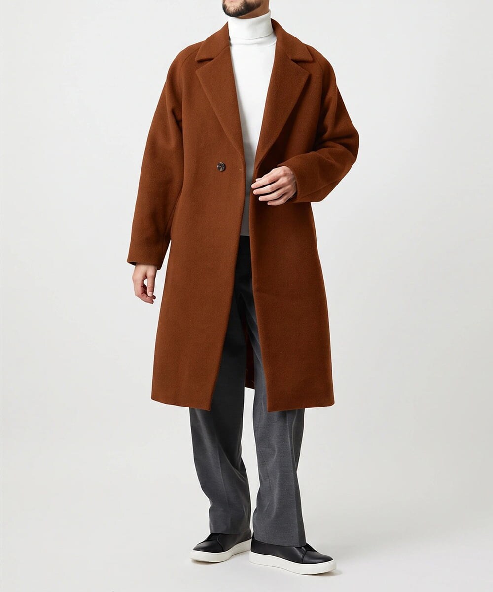 MNUVG60140 MICHEL KLEIN HOMME(ミッシェルクラン オム) スペック　ウールダブルロングコート オレンジ