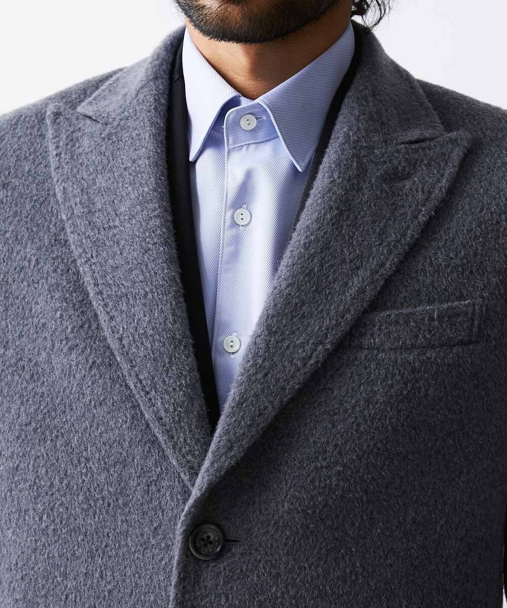 MNUVV80120 MICHEL KLEIN HOMME(ミッシェルクラン オム) チェスターコート グレー(92)