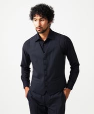 MNVAD06390 MICHEL KLEIN HOMME(ミッシェルクラン オム) 【セットアップ】チェック柄ベスト ブラック