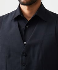 MNVAD06390 MICHEL KLEIN HOMME(ミッシェルクラン オム) 【セットアップ】チェック柄ベスト ブラック
