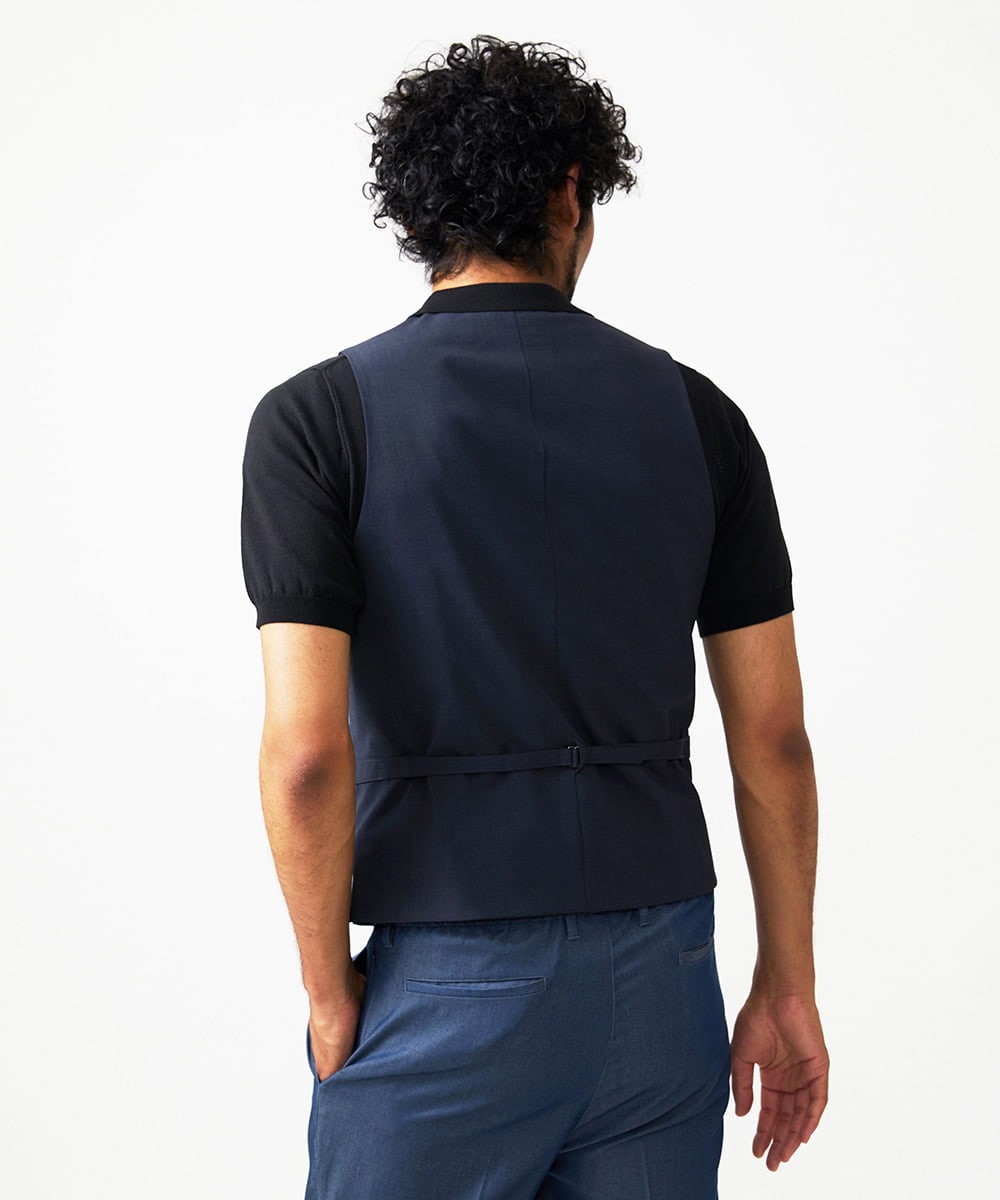 MNVAD50330 MICHEL KLEIN HOMME(ミッシェルクラン オム) リバーシブルベスト ブルー