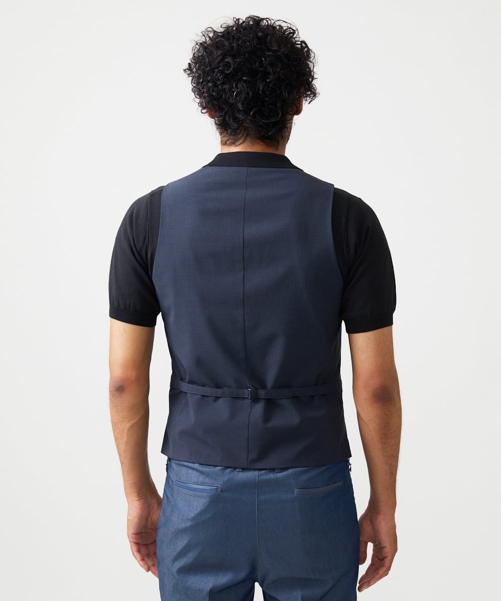 MNVAD50330 MICHEL KLEIN HOMME(ミッシェルクラン オム) リバーシブルベスト ブルー