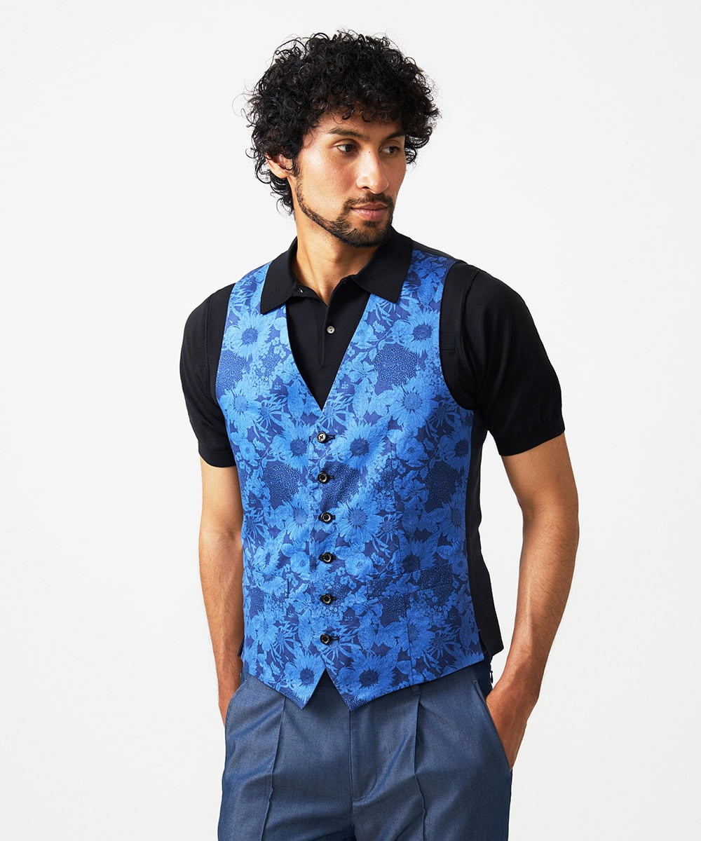 MNVAD50330 MICHEL KLEIN HOMME(ミッシェルクラン オム) リバーシブルベスト ブルー
