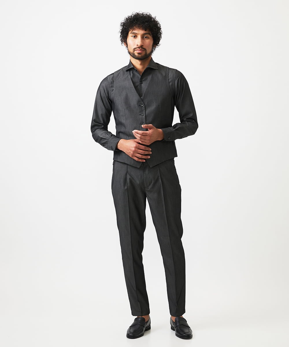 MNVAD50330 MICHEL KLEIN HOMME(ミッシェルクラン オム) リバーシブルベスト ブラック
