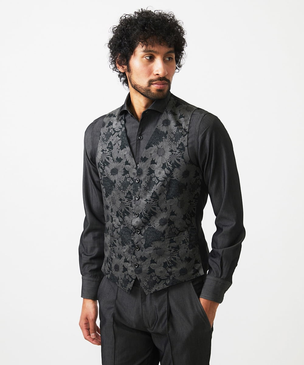 MNVAD50330 MICHEL KLEIN HOMME(ミッシェルクラン オム) リバーシブルベスト ブラック