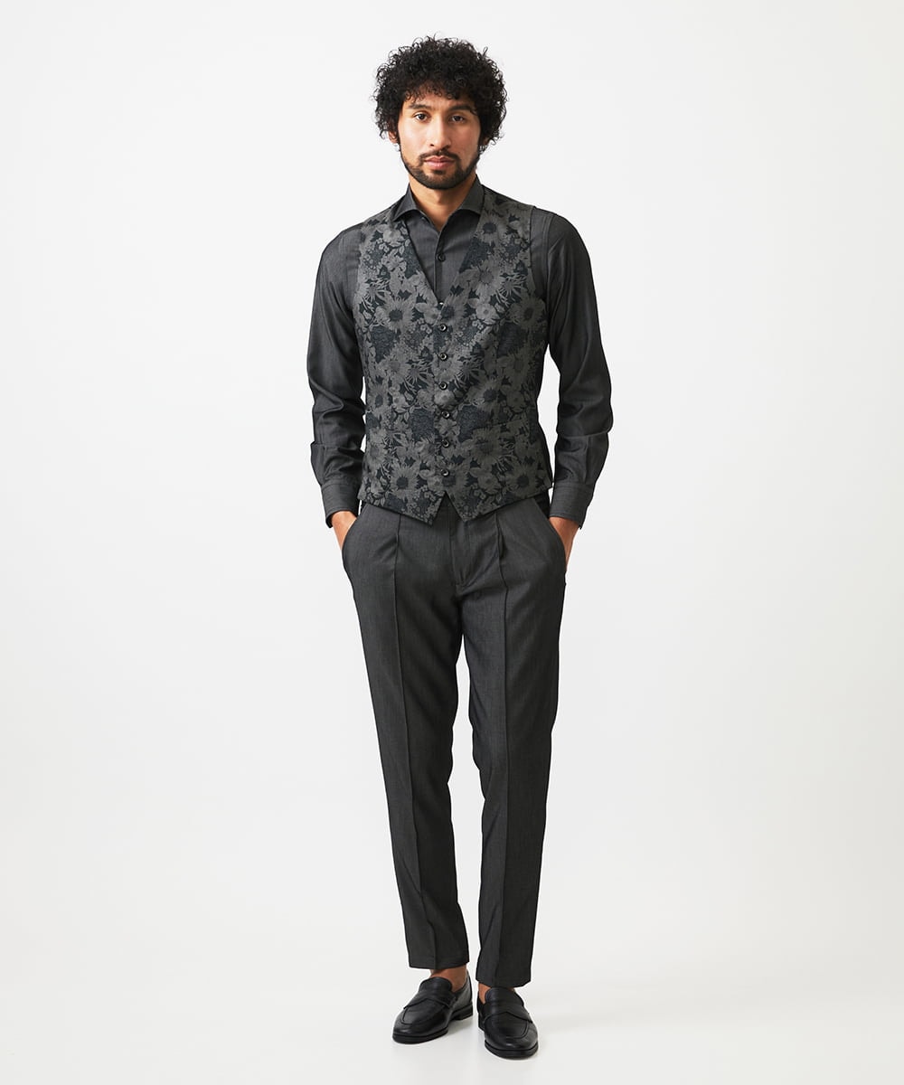 MNVAD50330 MICHEL KLEIN HOMME(ミッシェルクラン オム) リバーシブルベスト ブラック