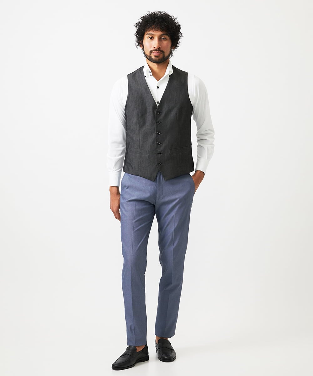 MNVAD50330 MICHEL KLEIN HOMME(ミッシェルクラン オム) リバーシブルベスト ブラック