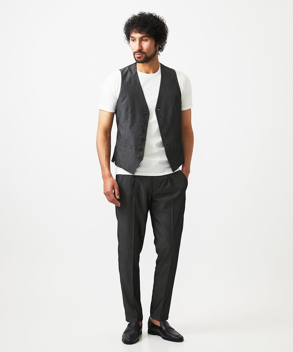 MNVAD50330 MICHEL KLEIN HOMME(ミッシェルクラン オム) リバーシブルベスト ブラック