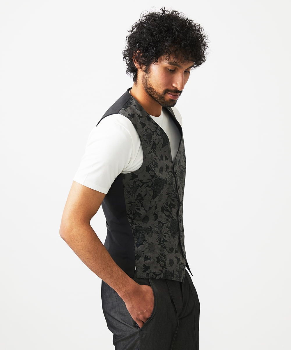 MNVAD50330 MICHEL KLEIN HOMME(ミッシェルクラン オム) リバーシブルベスト ブラック
