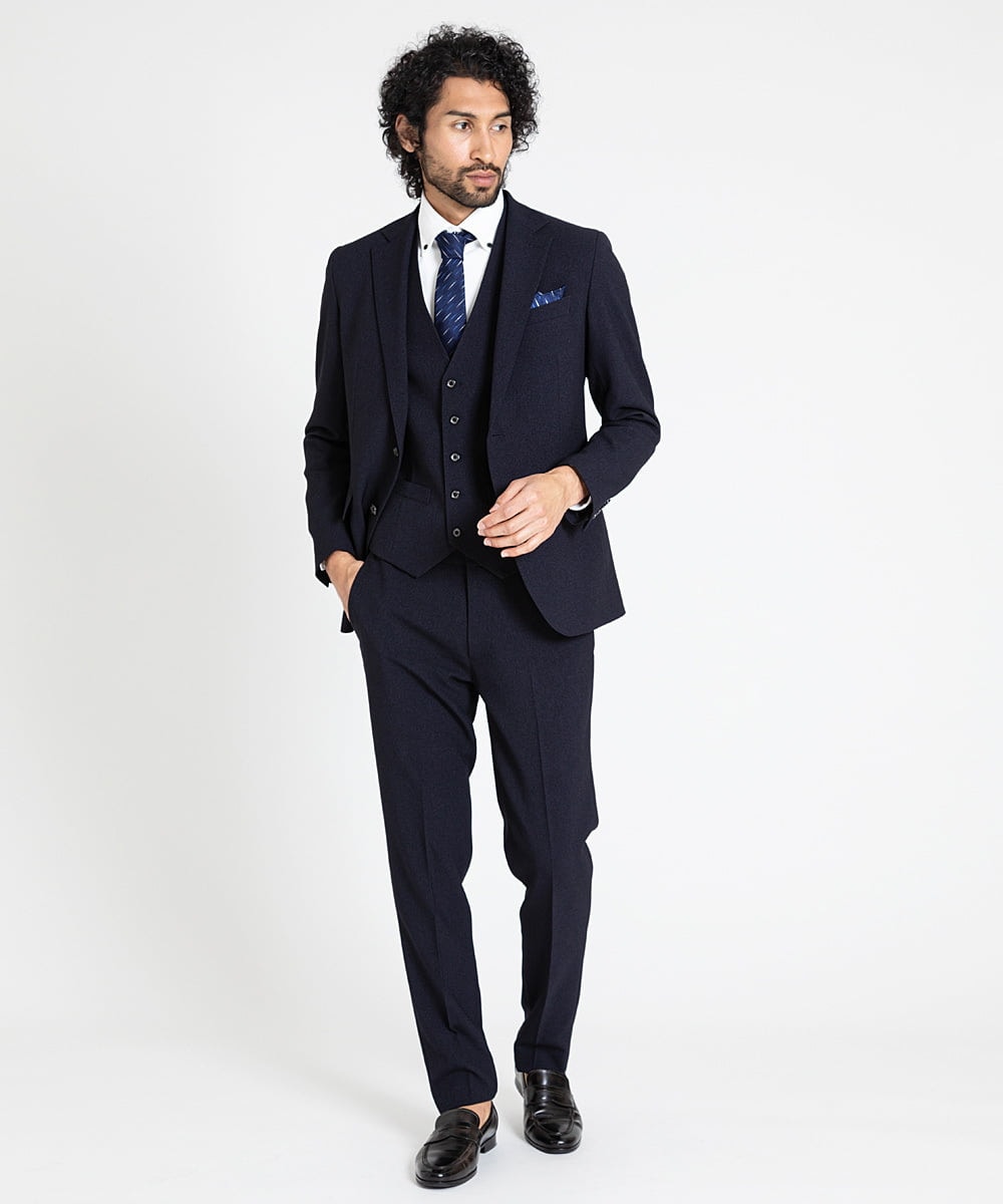 MNVAV01250 MICHEL KLEIN HOMME(ミッシェルクラン オム) イージーケアベスト ネイビー