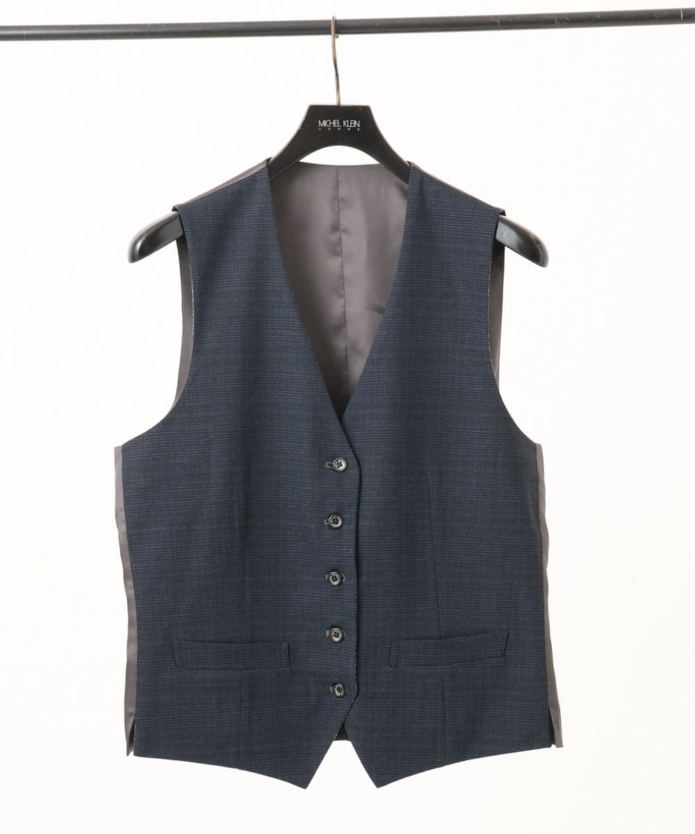 MNVDD01330 MICHEL KLEIN HOMME(ミッシェルクラン オム) 【セットアップ】3ピース対応リバーシブルベスト ネイビー