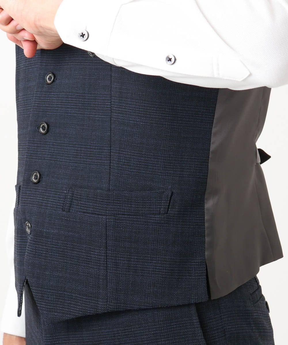 MNVDD01330 MICHEL KLEIN HOMME(ミッシェルクラン オム) 【セットアップ】3ピース対応リバーシブルベスト ネイビー