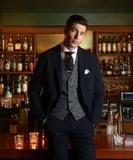 MNVDD01330 MICHEL KLEIN HOMME(ミッシェルクラン オム) 【セットアップ】3ピース対応リバーシブルベスト ネイビー
