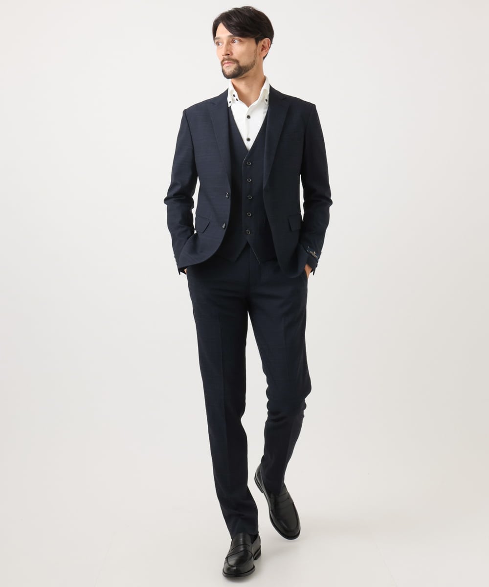 MNVDD01330 MICHEL KLEIN HOMME(ミッシェルクラン オム) 【セットアップ】3ピース対応リバーシブルベスト ネイビー